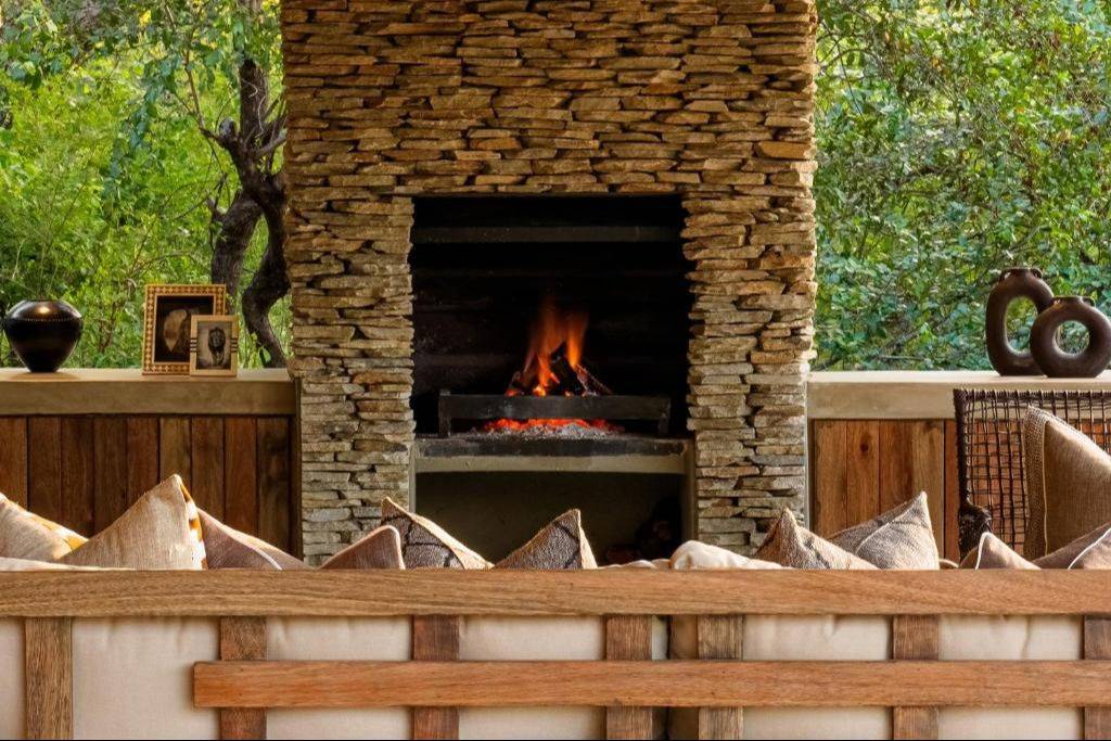 Fireside lounge on the deck